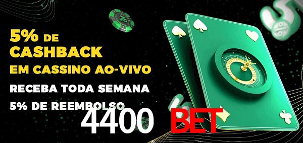 Promoções do cassino ao Vivo 4400 Bet